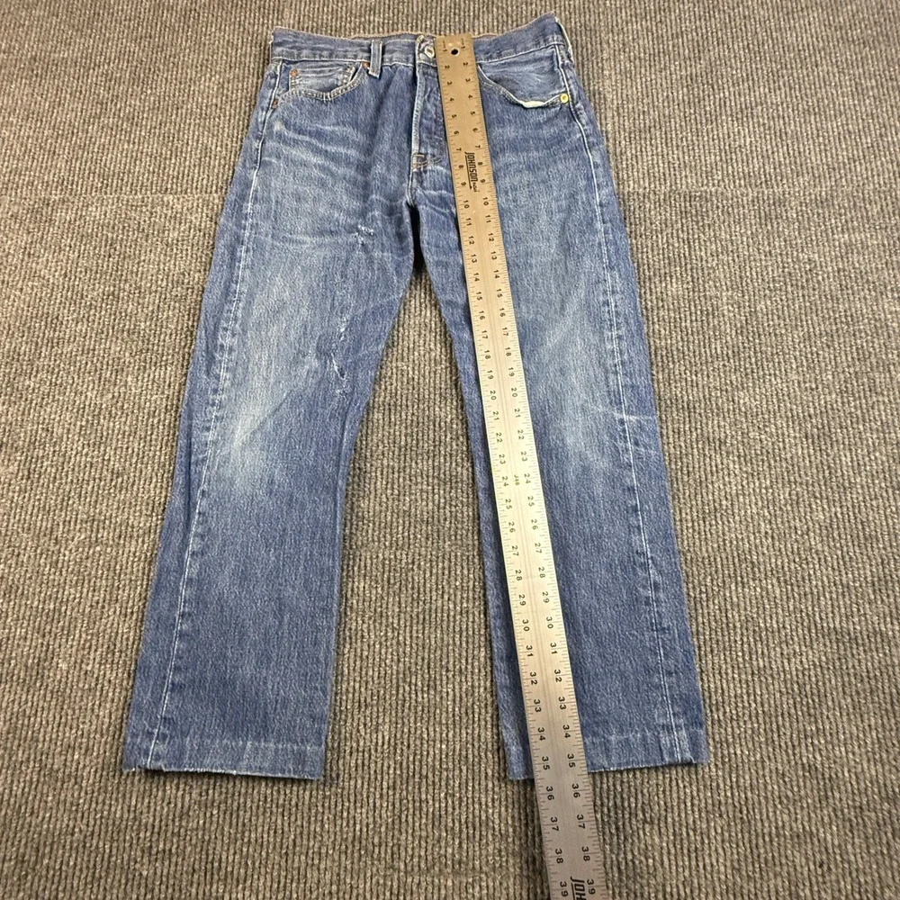 Levis 501 Original Fit Mens W32 L28 2012 Year Straight Leg Button Fly Blue Denim